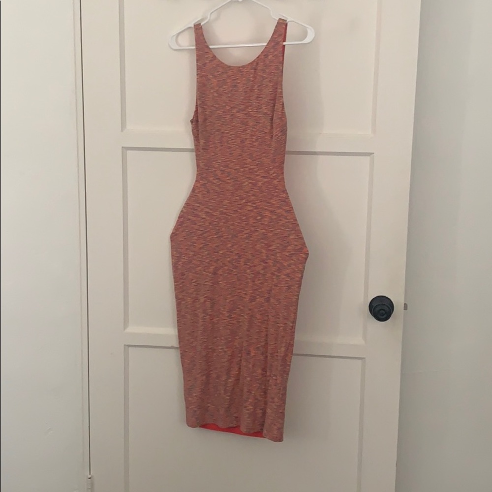 Amazing Bebe body con midi dress with open back